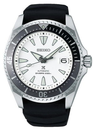 Buy Shop Seiko Shogun Prospex Titanium Divers Automatic White Dial Black Rubber Strap Watch For Men - SPB191J1 USA Online