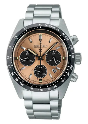 Buy Shop Seiko Solar Prospex Diver Speedtimer Chronograph Limited Edition Brown Dial Silver Steel Strap Watch for Men - SSC951 USA Online