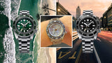 Buy Shop Seiko Prospex GMT Divers Automatic Marine Green Dial Silver Steel Strap Watch For Men - SPB381J1 USA Online