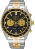 Buy Shop Seiko Sport Chronograph Black Dial Two Tone Steel Strap Watch for Men - SSB430P1 USA Online