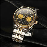 Buy Shop Seiko Sport Chronograph Black Dial Two Tone Steel Strap Watch for Men - SSB430P1 USA Online