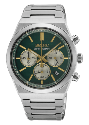 Buy Shop Seiko Sport Conceptual Chronograph Green Dial Silver Steel Strap Watch for Men - SSB461P1 USA Online