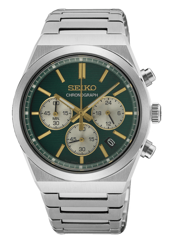 Buy Shop Seiko Sport Conceptual Chronograph Green Dial Silver Steel Strap Watch for Men - SSB461P1 USA Online