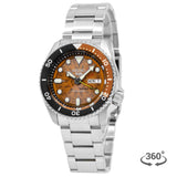 Seiko 5 Sports Sonar Special Edition Brown Dial Silver Steel Strap Watch For Men - SRPJ47K1