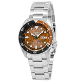 Seiko 5 Sports Sonar Special Edition Brown Dial Silver Steel Strap Watch For Men - SRPJ47K1