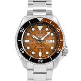 Seiko 5 Sports Sonar Special Edition Brown Dial Silver Steel Strap Watch For Men - SRPJ47K1