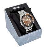 Seiko 5 Sports Sonar Special Edition Brown Dial Silver Steel Strap Watch For Men - SRPJ47K1