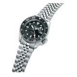 Seiko 5 Sports SKX GMT Automatic Green Dial Silver Steel Strap Watch For Men - SSK035K1