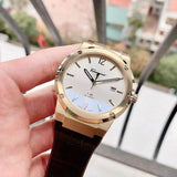 Buy Shop Salvatore Ferragamo F-80 Classic Silver Dial Brown Leather Strap Watch for Men - SFDT00419 USA Online