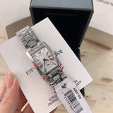 Buy Shop Emporio Armani White Dial Silver Stainless Steel Watch For Women - AR0146 USA Online