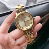 Buy Shop Michael Kors Norie Gold Dial Gold Steel Strap Watch for Women - MK3560 USA Online