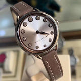 Buy Shop Marc Jacobs Betty White Dial Brown Leather Strap Watch for Women - MJ1480 USA Online