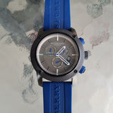 Buy Shop Burberry Sports Chronograph Black Dial Blue Rubber Strap Watch for Men - BU7714 USA Online