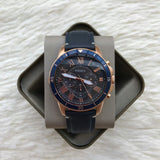 Buy Shop Fossil Grant Sport Chronograph Blue Dial Blue Leather Strap Watch for Men - FS5237 USA Online