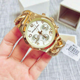 Buy Shop Michael Kors Runway Twist Gold Dial Gold Stainless Steel Strap Watch for Women - MK3131 USA Online