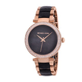 Buy Shop Michael Kors Parker Mother of Pearl Black Dial Two Tone Steel Strap Watch for Women - MK6414 USA Online