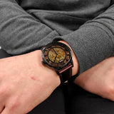 Buy Shop Fossil Townsman Automatic Skeleton Brown Dial Brown Leather Strap Watch for Men - ME3098 USA Online
