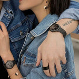 Buy Shop Calvin Klein Minimal Black Dial Black Mesh Bracelet Watch for Women - K3M5245X USA Online