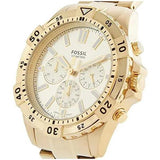 Buy Shop Fossil Garrett Chronograph Gold Dial Gold Steel Strap Watch for Men - FS5772 USA Online