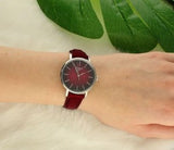 Buy Shop Tissot Everytime Lady Burgundy Dial Burgundy Leather Strap Watch for Women - T143.210.17.331.00 USA Online