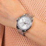 Buy Shop Michael Kors Bradshaw Quartz Silver Dial Silver Steel Strap Watch For Women - MK6554 USA Online