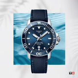 Tissot Seastar 1000 Powermatic 80 Silicium Blue Dial Blue Nylon Strap Watch For Men - T120.407.17.041.01