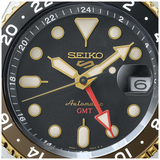 Buy Shop Seiko 5 Sports SKX GMT Automatic Mocha Black Dial Brown Leather Strap Watch For Men - SSK036K1 USA Online