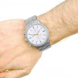 Buy Shop Fossil Townsman White Dial Silver Steel Strap Watch for Men - FS5346 USA Online