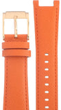 Michael Kors Parker Champagne Dial Orange Leather Strap Watch for Women - MK2279