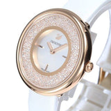 Swarovski Crystalline Pure White Dial White Leather Strap Watch for Women - 5376083