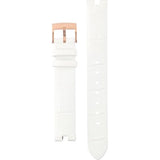 Buy Shop Swarovski Crystal Frost Silver Dial White Leather Strap Watch for Women - 5484070 USA Online