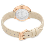 Buy Shop Swarovski Certa Crystals Silver Dial Beige Leather Strap Watch for Women - 5672968 USA Online