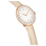 Buy Shop Swarovski Certa Crystals Silver Dial Beige Leather Strap Watch for Women - 5672968 USA Online