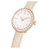 Buy Shop Swarovski Certa Crystals Silver Dial Beige Leather Strap Watch for Women - 5672968 USA Online