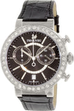 Buy Shop Swarovski Citra Sphere Chronograph Black Dial Black Leather Strap Watch for Women - 5027131 USA Online