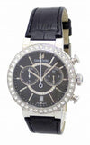 Buy Shop Swarovski Citra Sphere Chronograph Black Dial Black Leather Strap Watch for Women - 5027131 USA Online