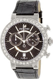 Buy Shop Swarovski Citra Sphere Chronograph Black Dial Black Leather Strap Watch for Women - 5027131 USA Online