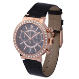 Buy Shop Swarovski Citra Sphere Chronograph Black Dial Black Leather Strap Watch for Women - 5055209 USA Online