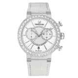 Buy Shop Swarovski Citra Sphere Chronograph White Dial White Leather Strap Watch for Women - 5027127 USA Online