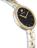 Buy Shop Swarovski Cosmopolitan Black Dial Two Tone Steel Strap Watch for Women - 5644072 USA Online