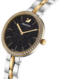 Buy Shop Swarovski Cosmopolitan Black Dial Two Tone Steel Strap Watch for Women - 5644072 USA Online