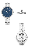 Buy Shop Swarovski Cosmopolitan Blue Dial Silver Steel Strap Watch for Women - 5517790 USA Online