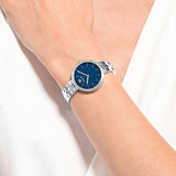 Buy Shop Swarovski Cosmopolitan Blue Dial Silver Steel Strap Watch for Women - 5517790 USA Online
