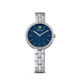 Buy Shop Swarovski Cosmopolitan Blue Dial Silver Steel Strap Watch for Women - 5517790 USA Online