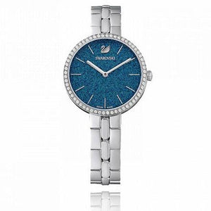 Buy Shop Swarovski Cosmopolitan Blue Dial Silver Steel Strap Watch for Women - 5517790 USA Online