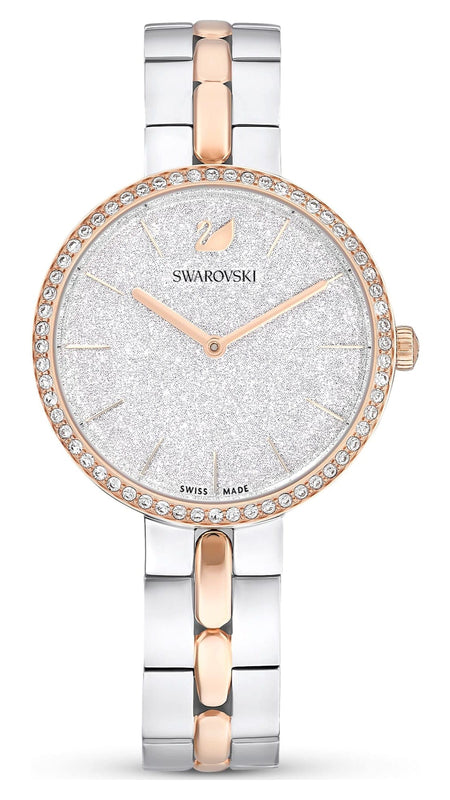 Buy Shop Swarovski Cosmopolitan Crystals Silver Dial Two Tone Steel Strap Watch for Women - 5644081 USA Online
