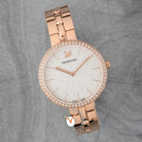 Buy Shop Swarovski Cosmopolitan Diamond Powder Silver Dial Rose Gold Steel Strap Watch for Women - 5517803 USA Online