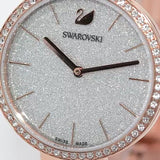 Buy Shop Swarovski Cosmopolitan Diamond Powder Silver Dial Rose Gold Steel Strap Watch for Women - 5517803 USA Online