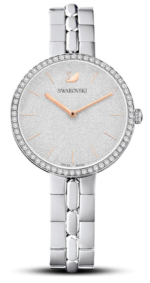 Buy Shop Swarovski Cosmopolitan Diamond Powder Silver Dial Silver Steel Strap Watch for Women - 5517807 USA Online