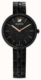 Buy Shop Swarovski Cosmopolitan PVD Black Dial Black Steel Strap Watch for Women - 5547646 USA Online